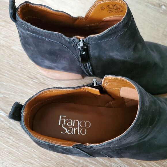 Franco Sarto black and brown leather ankle boots - Picture 7 of 8
